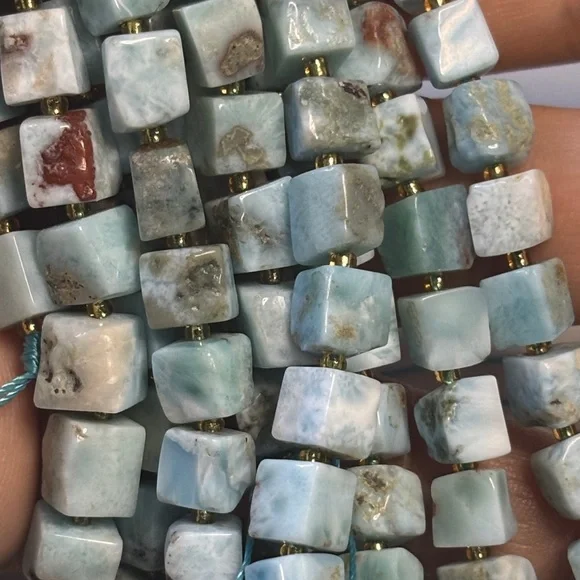 Larimar square beads - Picture 3 of 3